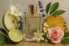 Load image into Gallery viewer, apple, bergamot, pineapple and watery greens are fused with a beautiful floral core of freesia, lavender, rose and lily of the valley